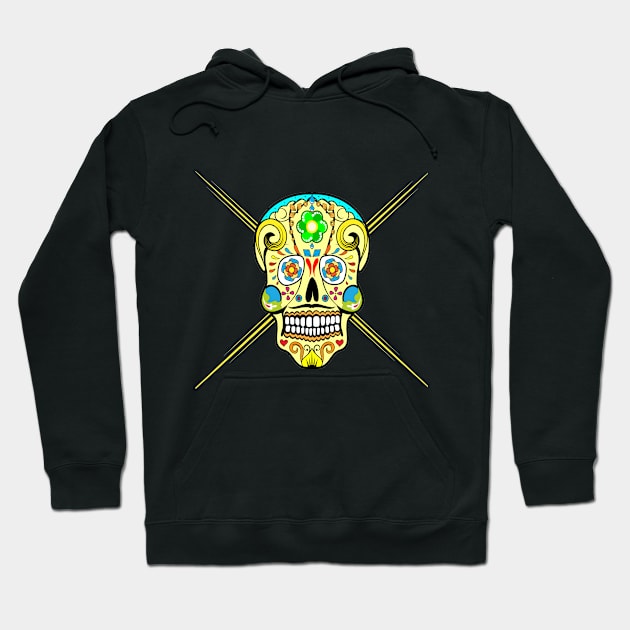 Funny Skull Day Of The Dead Retro Vintage For Perfect Gift Hoodie by SILVER01